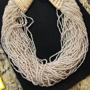 Light Pink glass seed bead necklace
